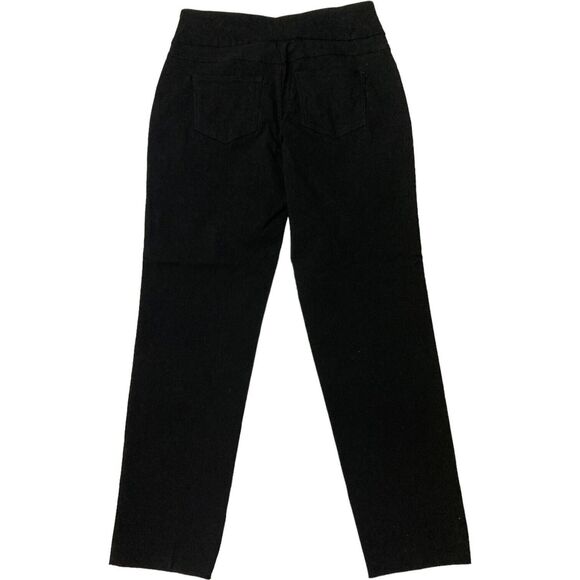 Ruby Rd. Womens 8 Pull On Casual Ankle Pants Black Back Pockets Stretch - Picture 2 of 6